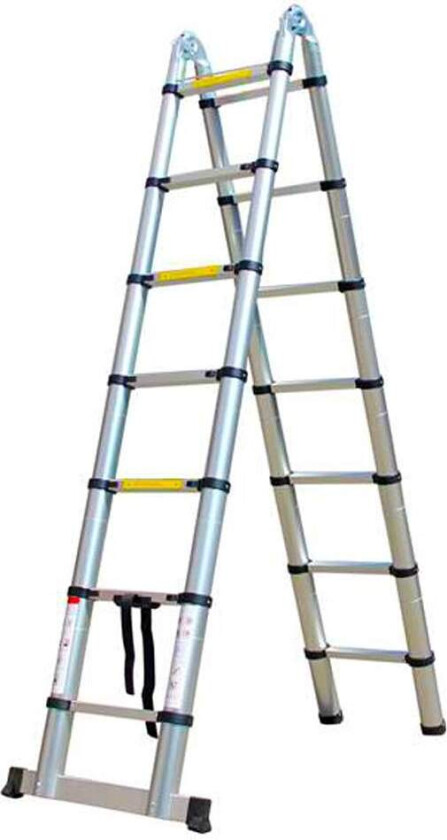 Bilde av Herzberg HG-5560: Teleskopstige i aluminium som kan trekkes inn - 5,60 M