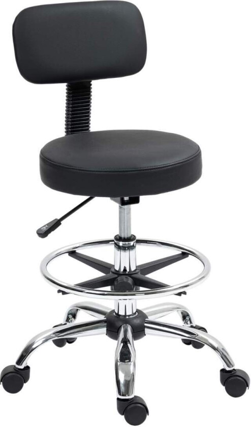 Kontorstol, Ergonomisk tegnestol, Høydejusterbar datamaskinstol med fotring, Skrivebordsstol, Svingstol for stue, kontor, kunsts