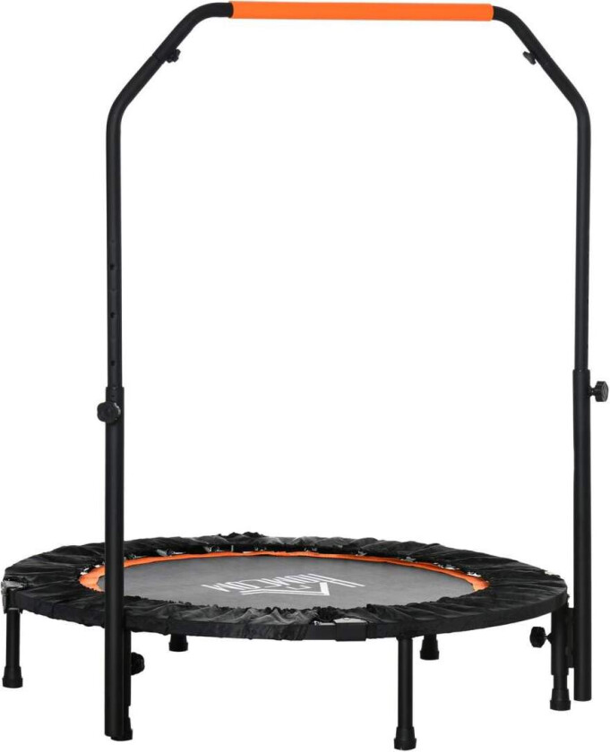 Bilde av 102 cm Fitness Trampoline, Sammenleggbar Mini Trampoline med fireveis høydejusterbart håndtak, Fitness Rebounder for voksne, opp