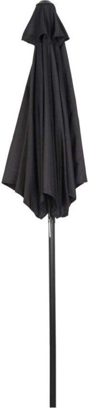 Parasoll Ø196 cm, roterende parasoll med sammenleggbar funksjon, sekskantet balkongparasoll, strandparasoll, vindtett, stabil ma