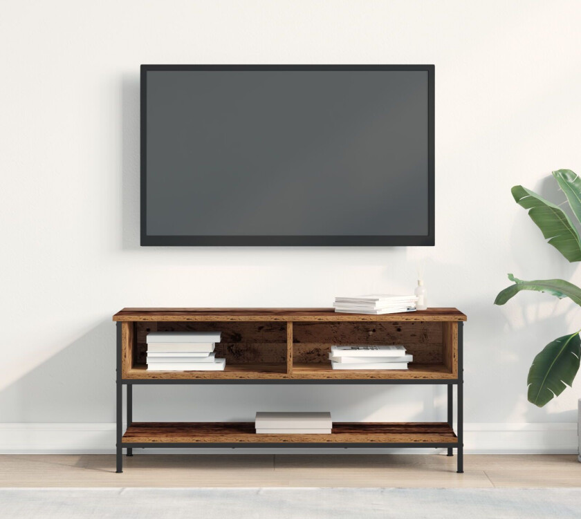 TV-kabinett Gammelt tre Sponplate, Metall Standard TV-stativ