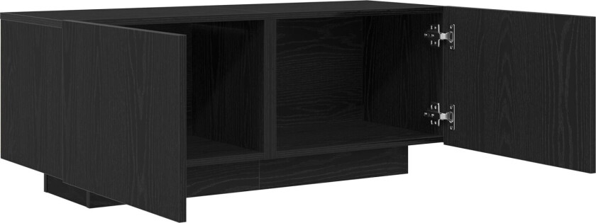 Nattbord Svart eik Konstruert tre Medium Oppbevaring TV-stativ