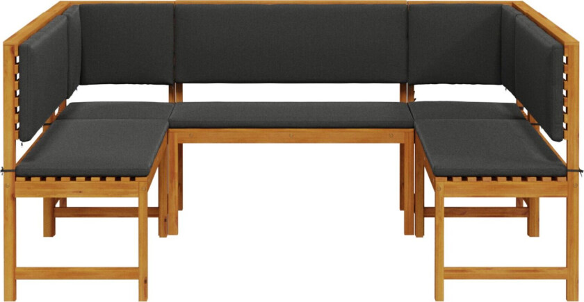 Hjørnesofa sett Sett på 5 Antrasitt Solid akasietre Medium