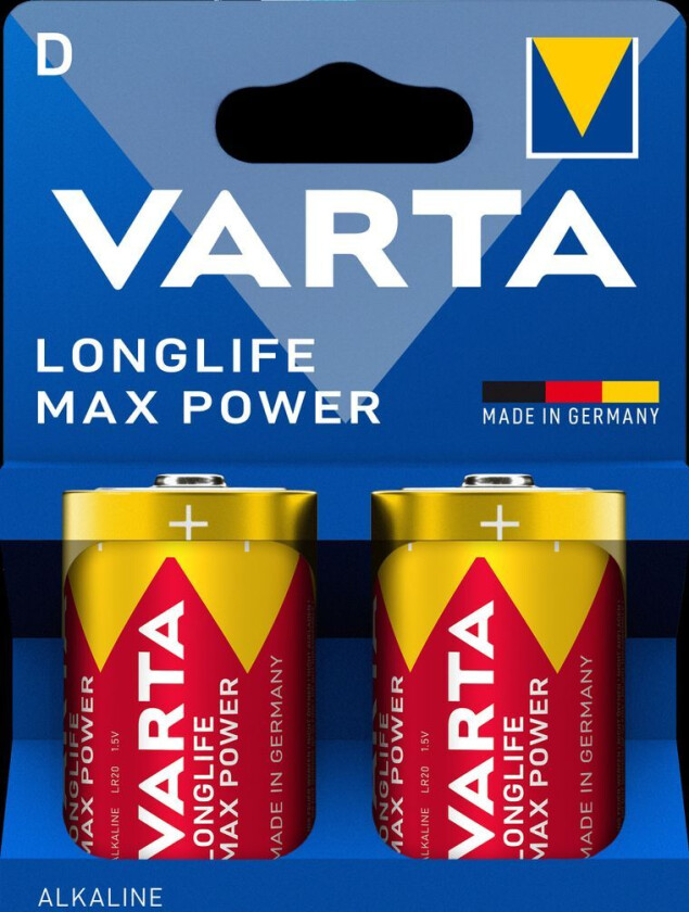 VARTA Longlife Max Power D LR20 batteri 2-pak