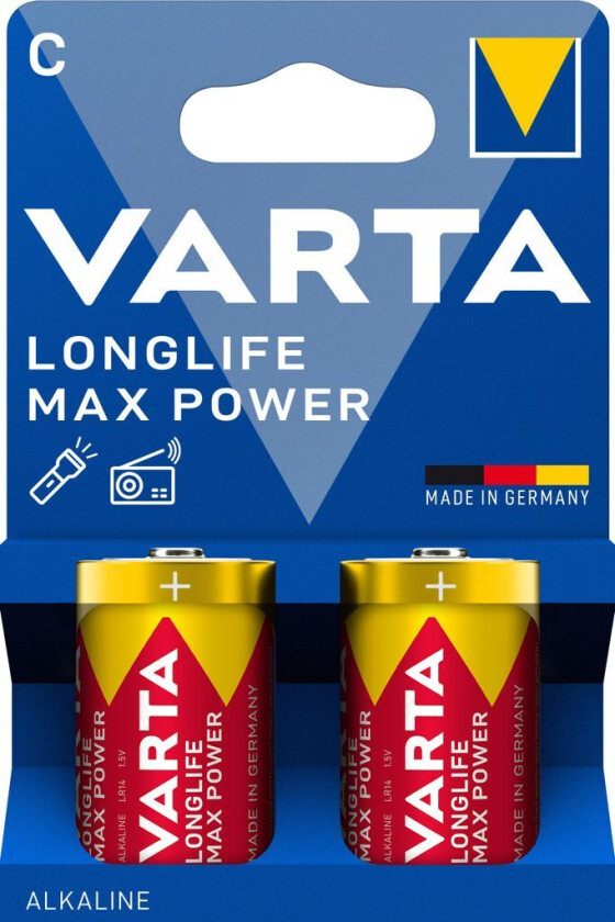 VARTA Longlife Max Power C LR14 batteri 2-pak