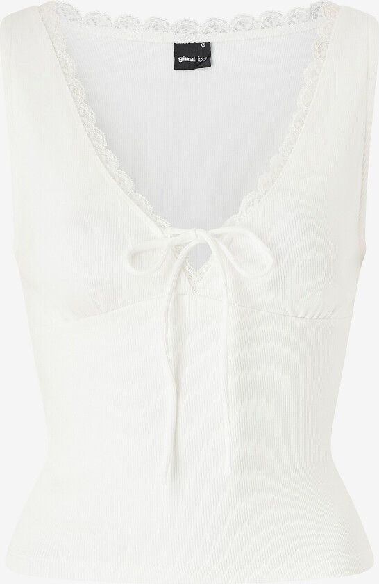 Topp Rib Tank - Hvit