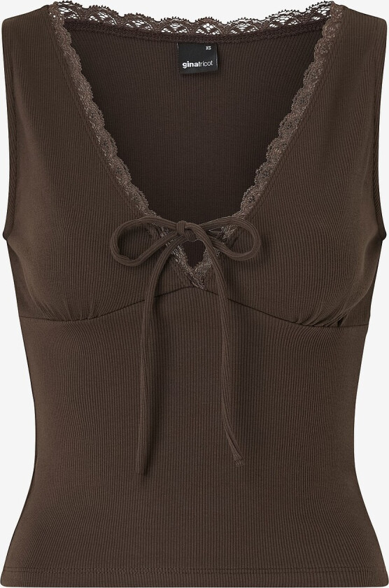 Topp Rib Tank - Brun