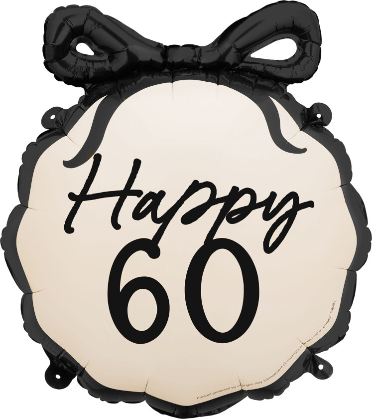Folieballong Rosett Happy 60