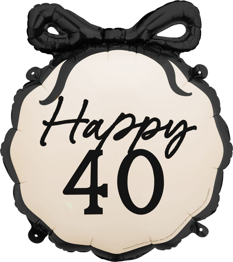Folieballong Sløyfe Happy 40