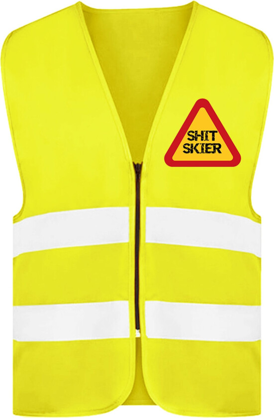 Refleksvest Shit Skier Neongul - XX-Large