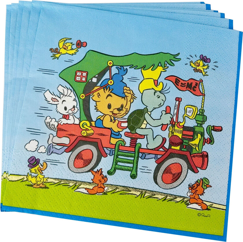 Servietter Bamse Bil - 16-pakning