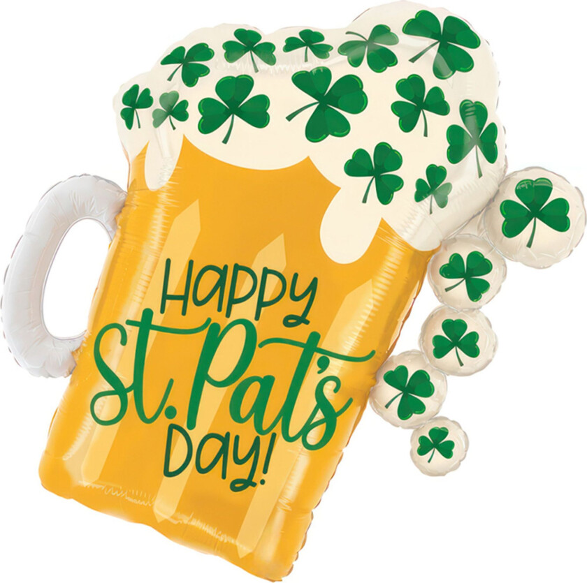 Folieballong Happy St. Pat's Day Øl