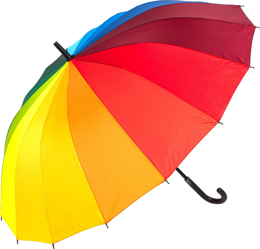 Regnbuefarget Paraply - Stor