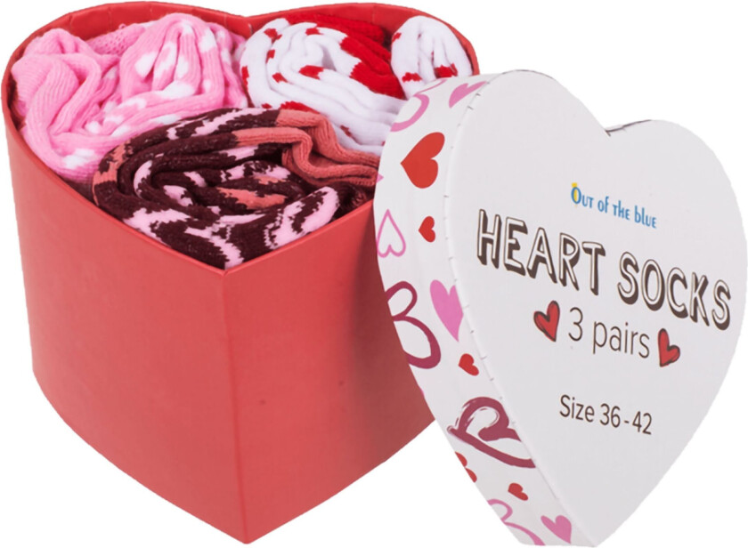 Sokker Hjerter i Gaveeske