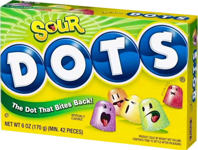 Tootsie Dots Sour Box - 170 gram