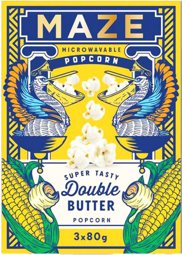 Bilde av Maze Popcorn Double Butter - 3-pakning