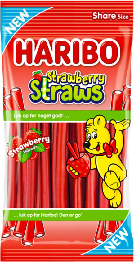 Haribo Strawberry Straws - 80 g