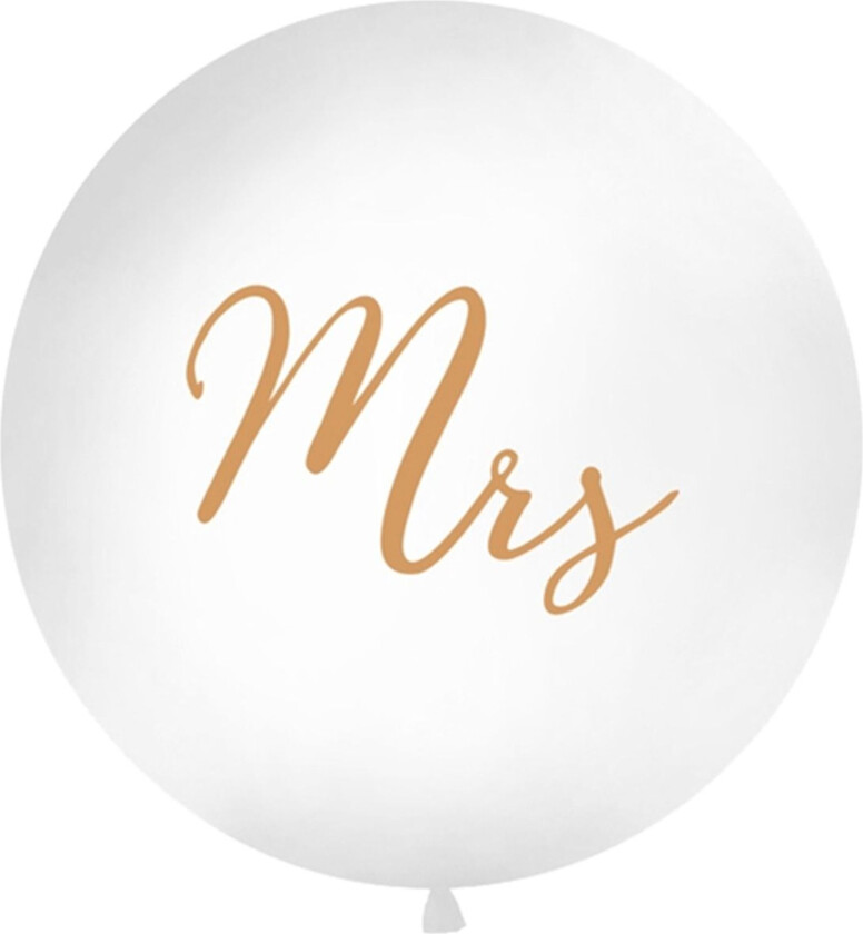Gigantisk Ballong Mrs Hvit