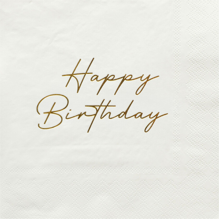 Servietter Happy Birthday - 16-pakning
