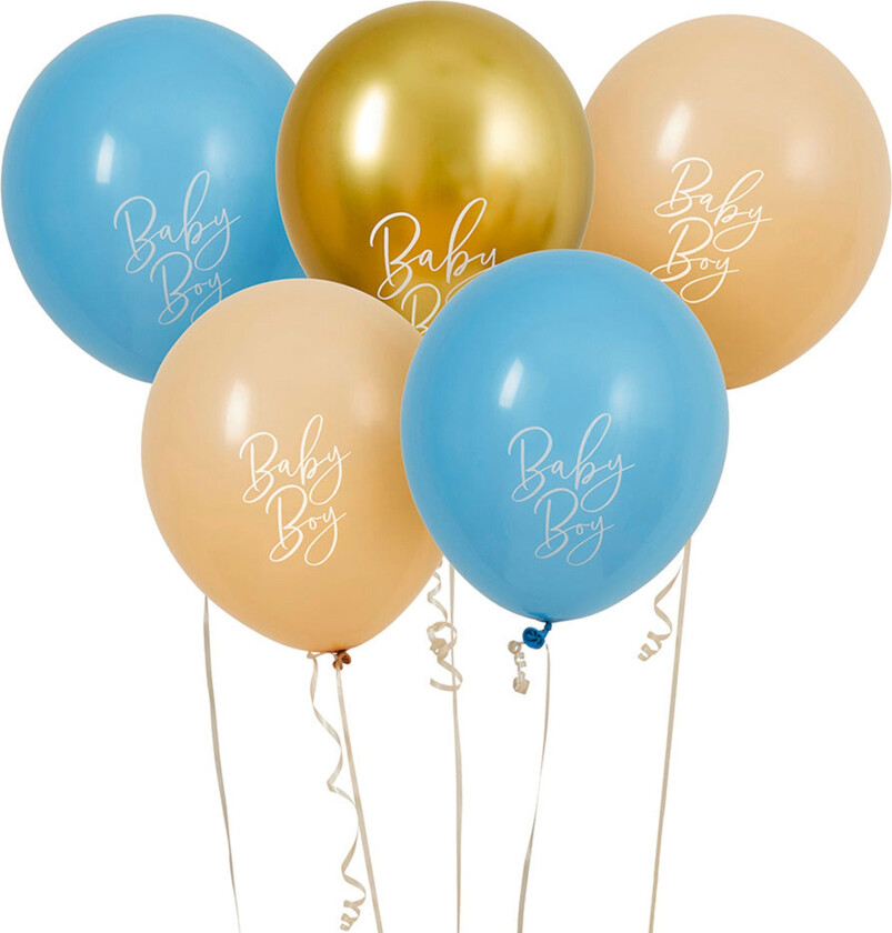 Ballonger Baby Boy Gull/Blå - 5-pakning