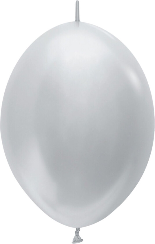 Lenkeballonger Sølv Metallic - 10-pakning