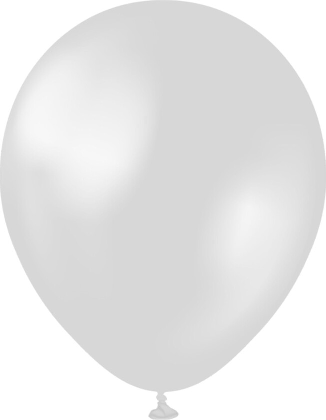 Lateksballonger Mini Sølv Metallic - 100-pakning