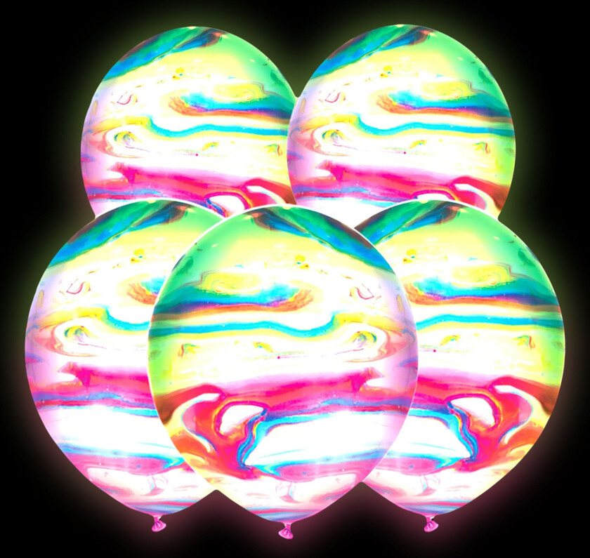 LED-ballonger Marmor - 5-pakning
