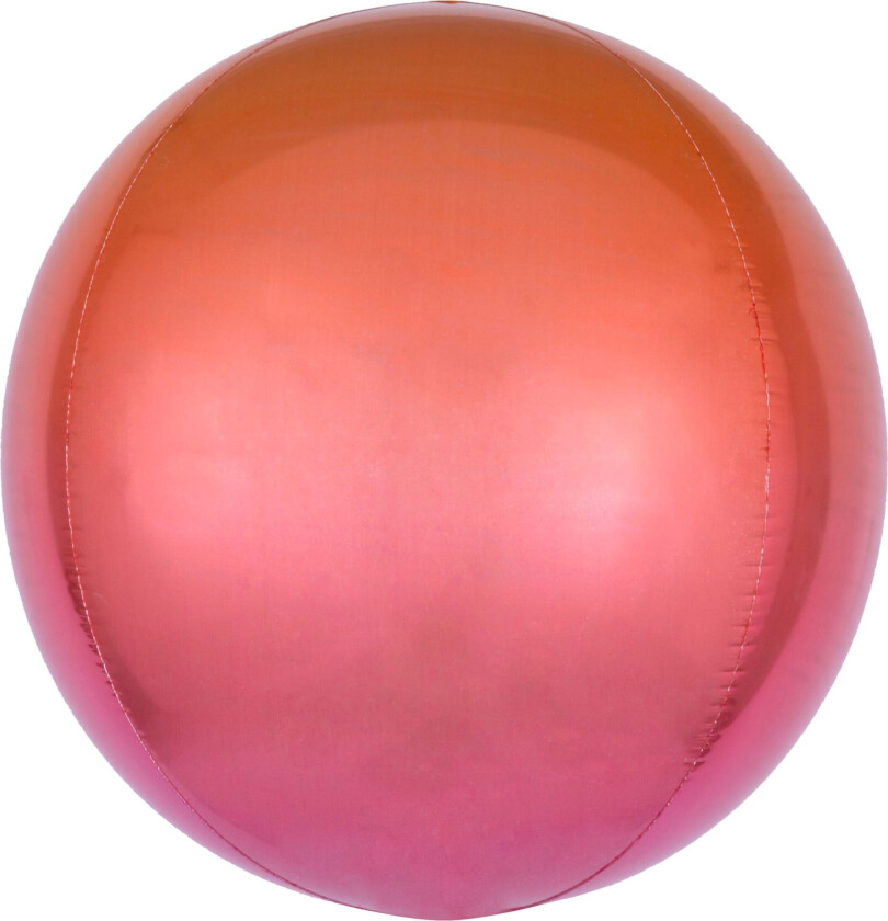 Folieballong Orbz Ombré Rød og Oransje