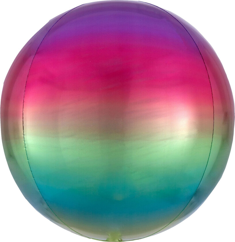 Folieballong Orbz Ombré Regnbuefarget