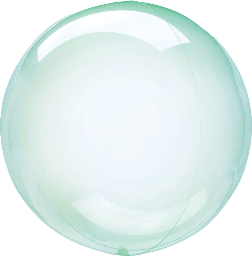 Folieballong Crystal Clearz Rund Grønn
