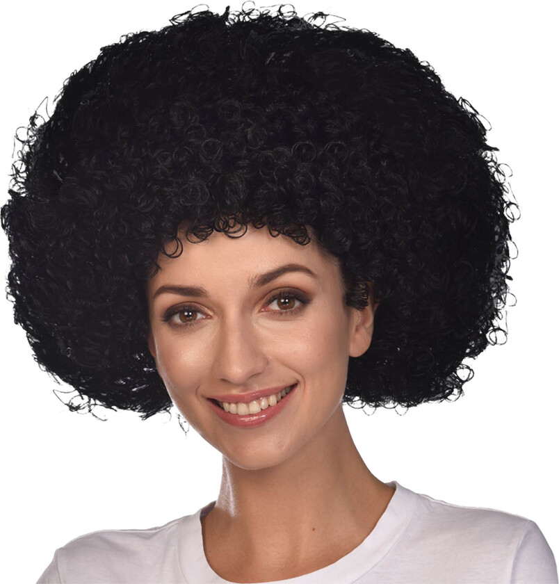 Afroparykk Svart - One-size