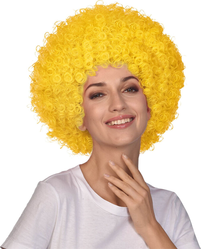 Afroparykk Gul - One-size