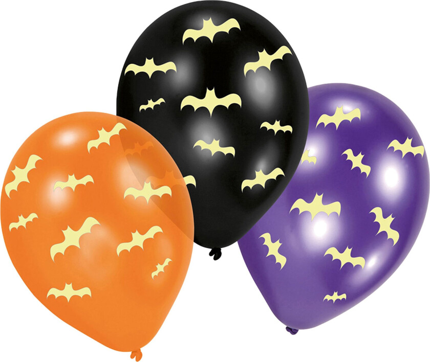 Ballonger Selvlysende Flaggermus - 6-pakning