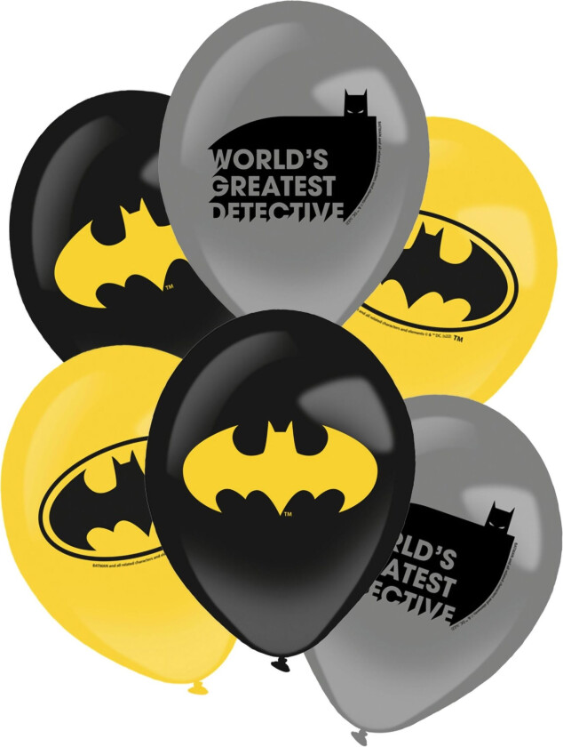 Ballonger Batman - 6-pakning