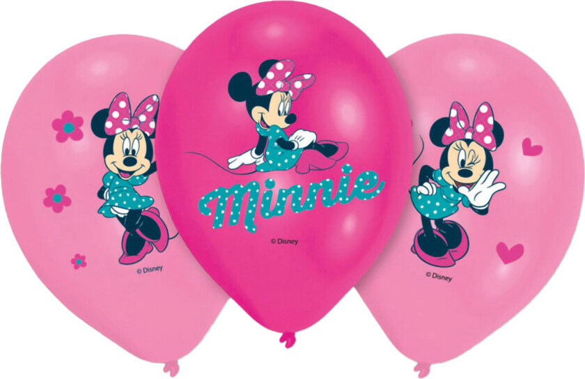 Ballonger Minni Mus Rosa - 6-pakning