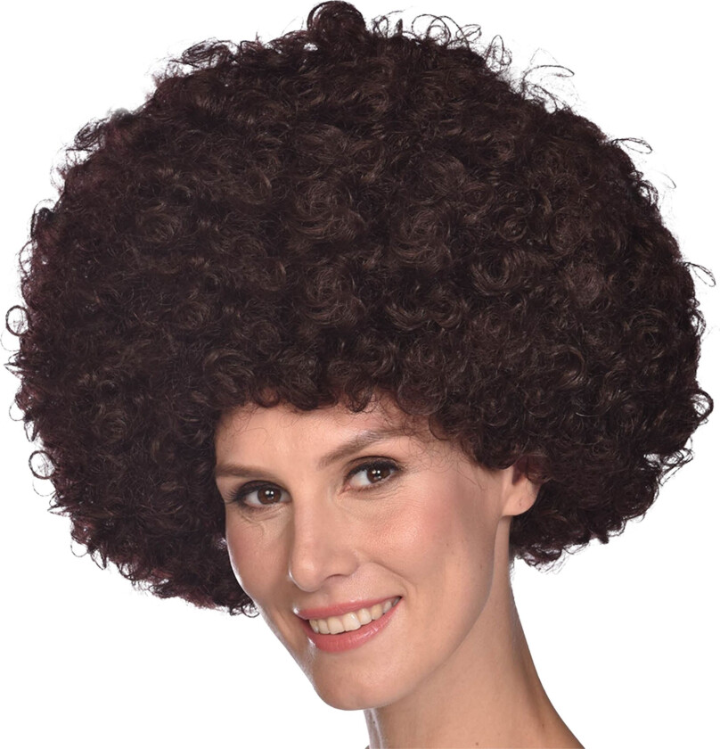 Afroparykk Deluxe Brun - One-size