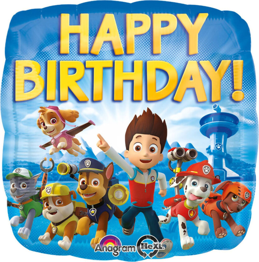 Folieballong Paw Patrol Happy Birthday