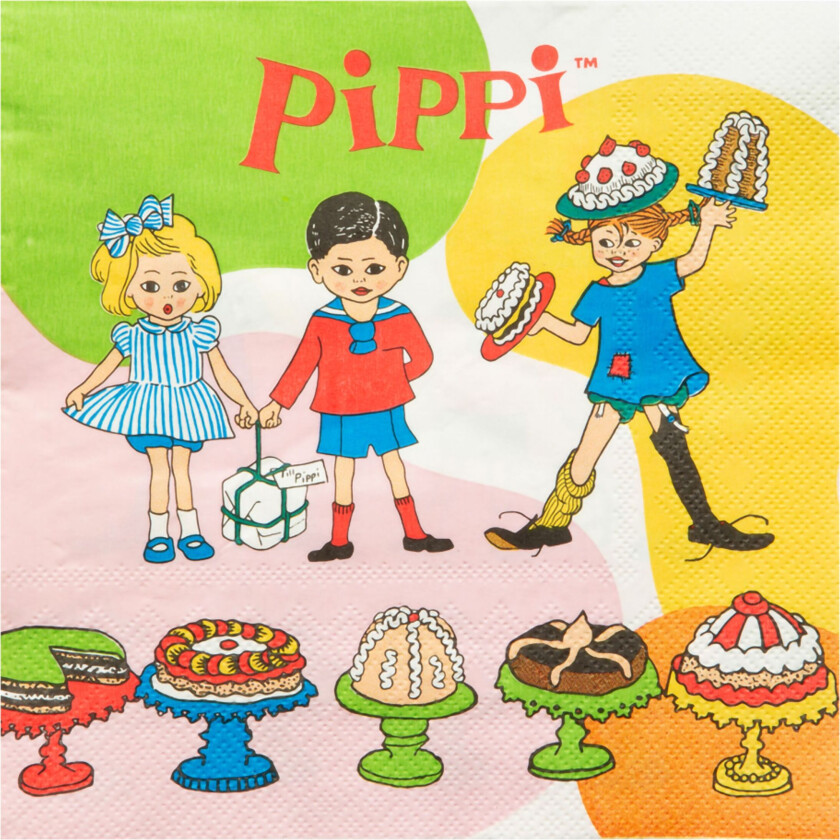 Servietter Pippi Langstrømpe - 16-pakning