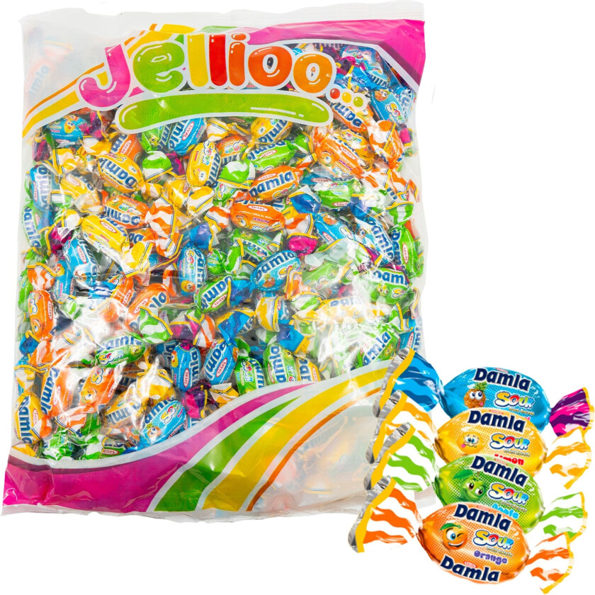 Damla Sour Blast Chew Storpakning - 1000 g