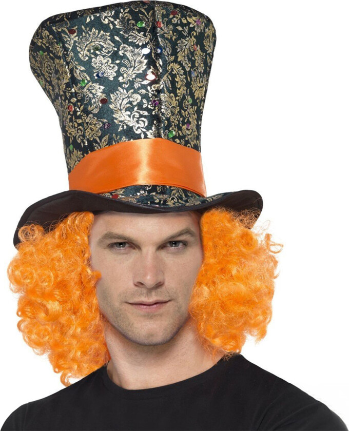 Mad Hatter med Parykk - One-size