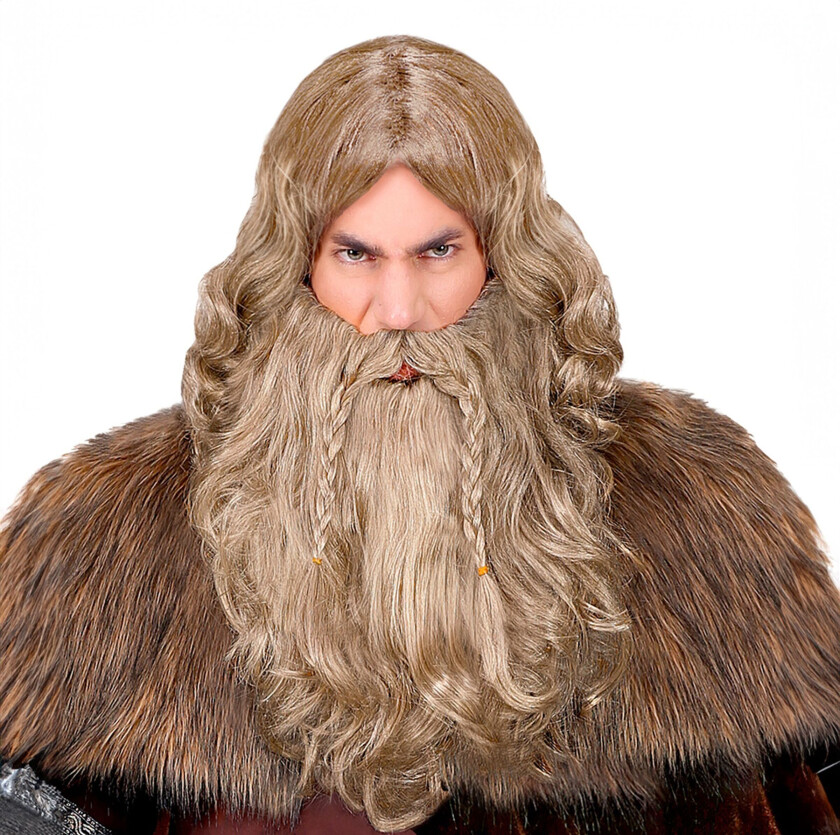 Vikingparykk med Skjegg - One-size