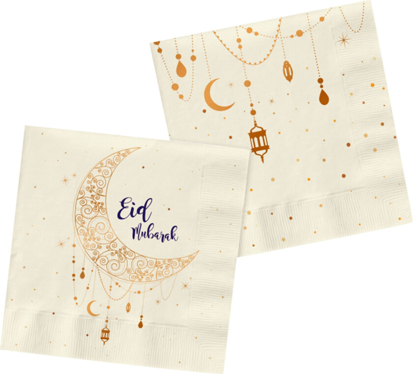 Servietter Eid Mubarak - 20-pakning
