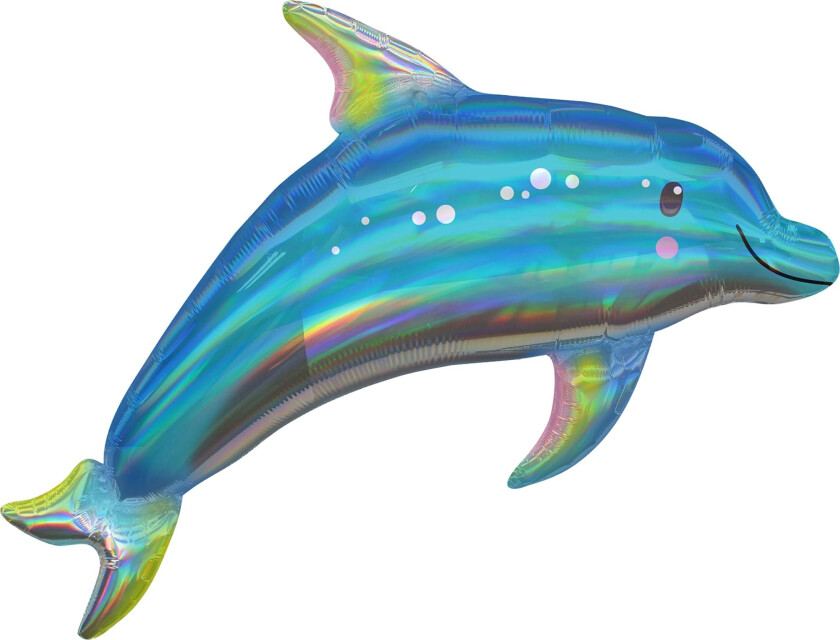 Folieballong Delfin Holografisk Shape