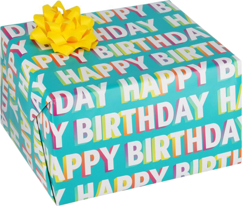 Bilde av Gavepapir Happy Birthday