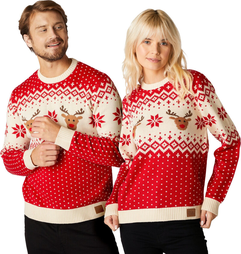 Retro Reinsdyr Julegenser - XXX-Large