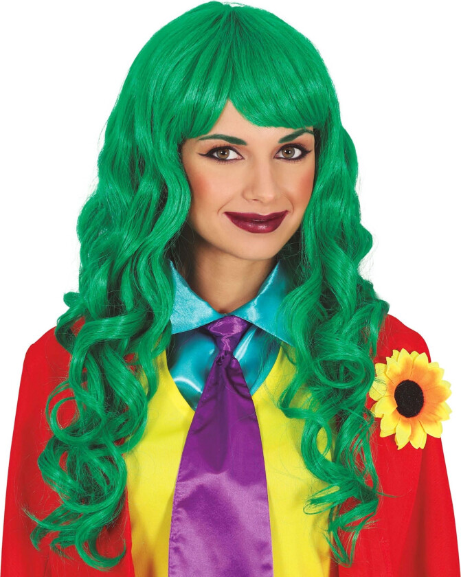 Grønn Bølgete Parykk - One-size