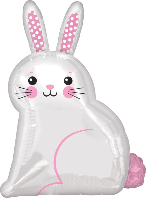 Folieballong Kanin Rosa