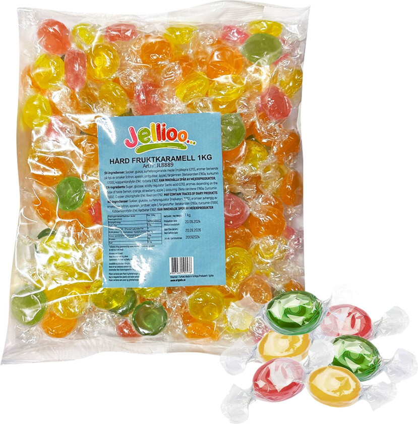 Hard Fruktkaramell Storpakning - 1 kg