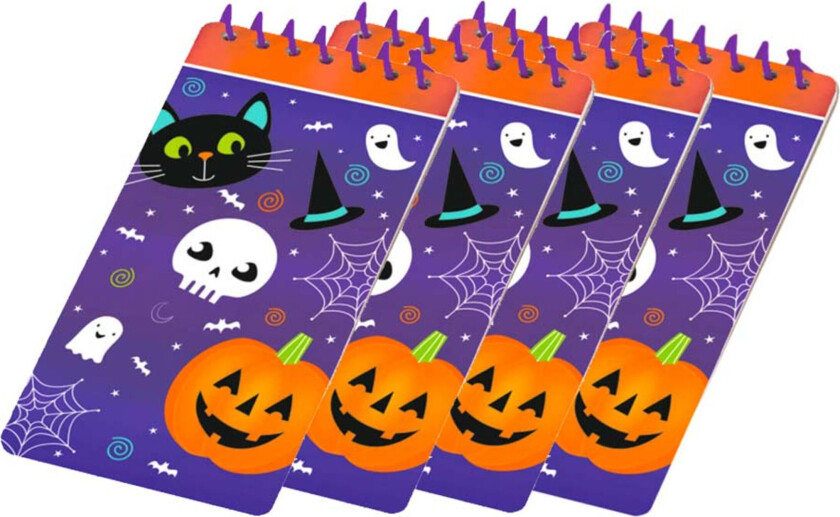 Notatblokk Mini Halloween Friends - 4-pakning