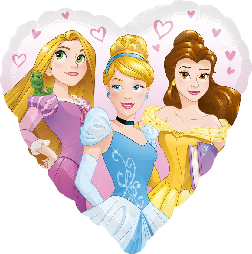Folieballong Disneyprinsesser Hjerte